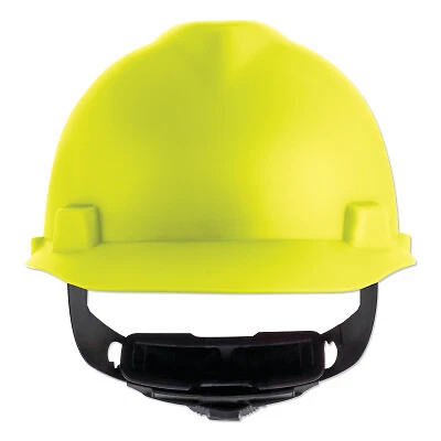 V-Gard Cap-Style Hard Hat with Fas-Trac Iii Suspension, Matte, Hi-Viz Yellow MSA