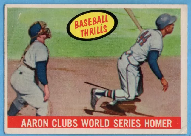 1959 Topps #467 Hank Aaron GOOD CREASE All-Star Milwaukee Braves HOF A4604