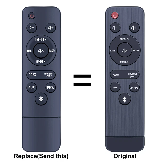 Remote Control For JVC Bluetooth TV Soundbar Speaker System TH-D437H-RC TH-D437H