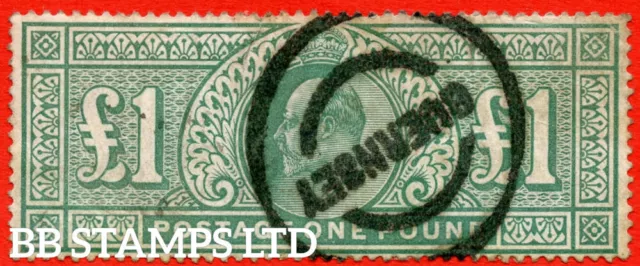 SG. 266. M55. £1.00 Dull Blue - Green. A good used example with small fa B70199