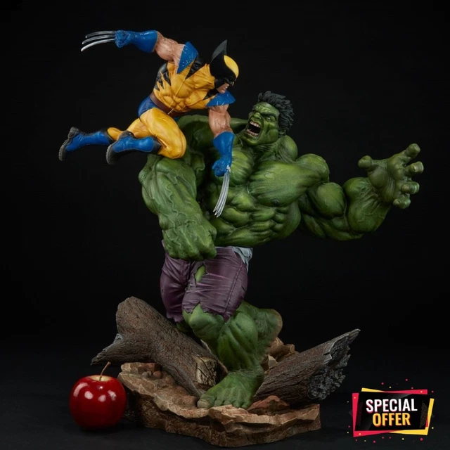 Hulk vs Wolverine Statue Action Figure Justice League Avengers Combat Maquette