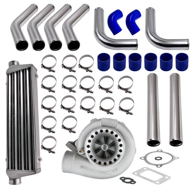 GT35 GT3582 T3 AR.70 /63 TURBO CHARGER 600HP ANTI-SURGE Intercooler Piping Kit GT35 GT3582 T3 AR.70 /63 TURBO CHARGER 600HP ANTI-SURGE Intercooler Piping Kit