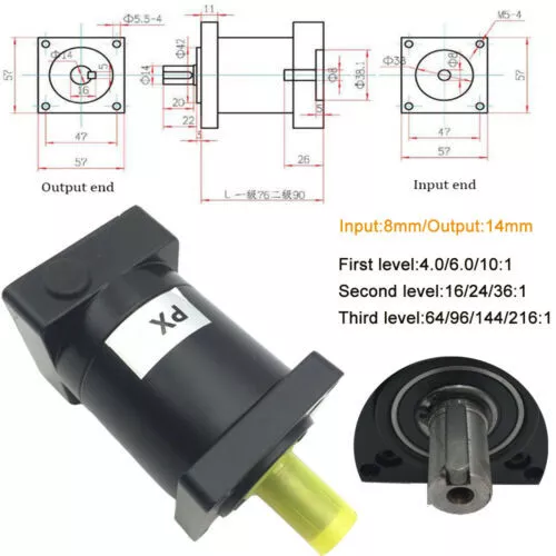 Nema23/34/42/52 Planetary Gearbox Gear Head Speed Reducer for Stepper Motor CNC