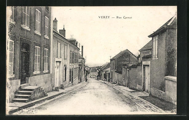 CPA Verzy, Rue Carnot