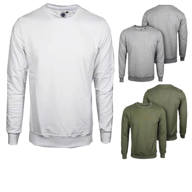 Felpa uomo Leggera Basic senza cappuccio Maglia Cotone Primaverile Estivo Sport