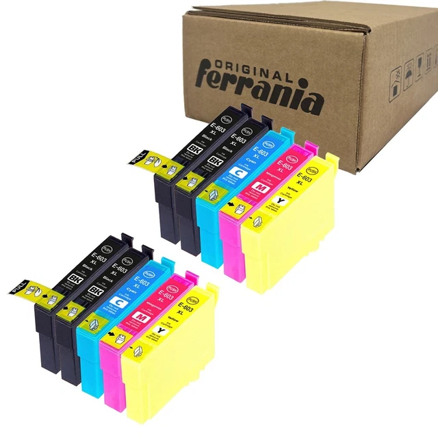 10 Cartucce Compatibili EPSON T603XL KIT per XP 2100,3100,4100 WF 2810,2830,2850