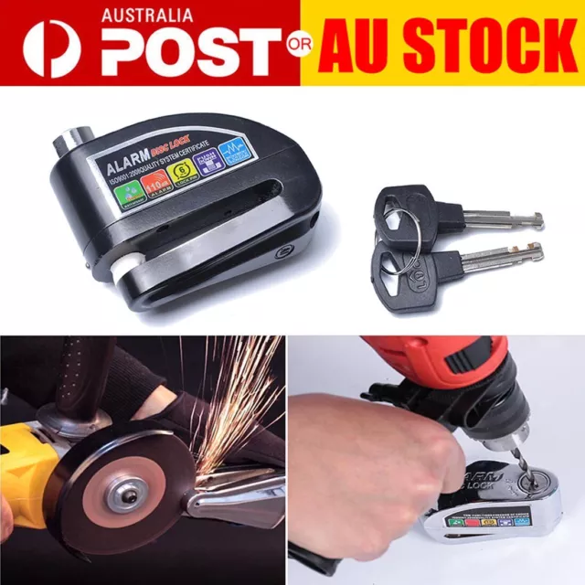 Motorcycle Alarm Disc Lock Motor Bike Bicycle Brake Security Electric Rotor Lock