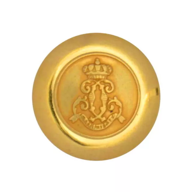 METAL GOLD MILITARY ROYAL CROWN COAT OF ARMS CREST SHANK BUTTONS 20mm & 23mm