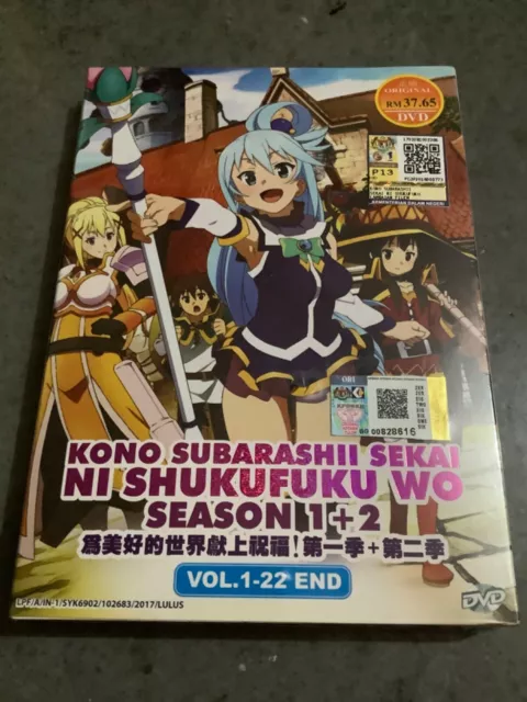 DVD Kono Subarashii Sekai Ni Shukufuku Wo Season 1+2 Vol.1-22 +TRACKED  Shipping 