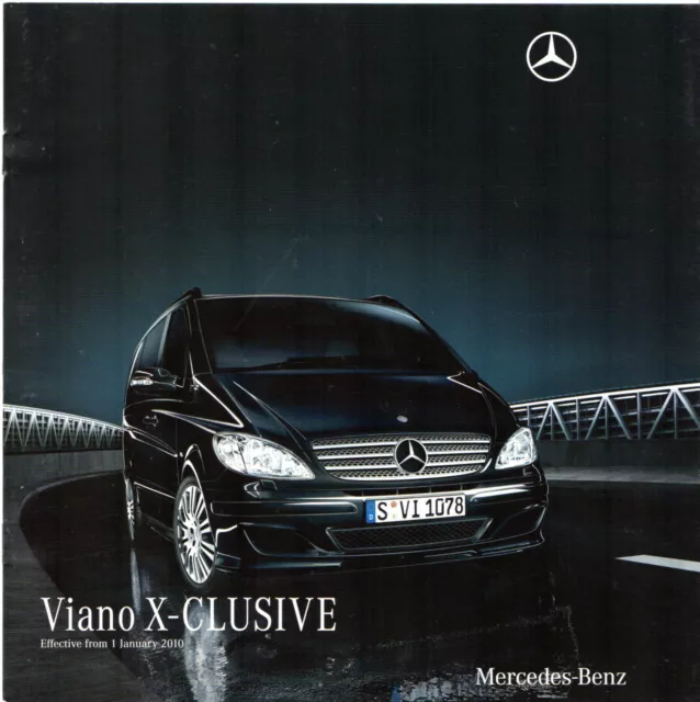 Mercedes-Benz Viano X-Clusive 2010 UK Market Sales Brochure 3.5 3.0 CDi