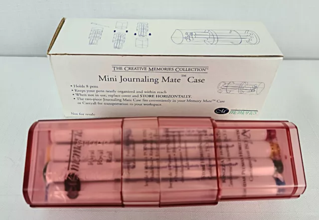 Creative Memories Pen Set Fine/Round Tip in Mini Journaling Mate Case Royal HTF