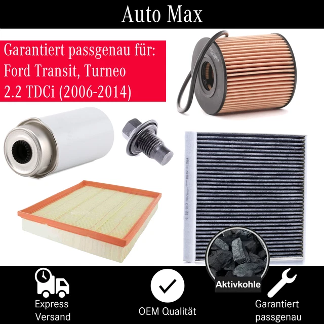 MANN-FILTER Inspektionspaket Filterset Für Ford Kuga II 2.0 TDCi
