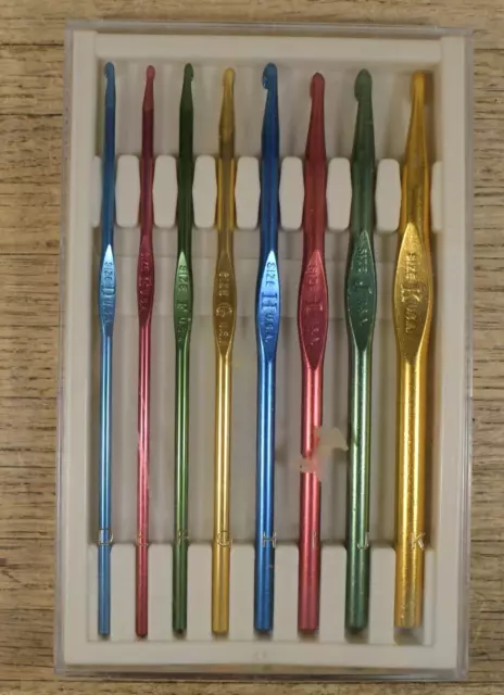 Vtg Boye Crocket Knitting Needle Set of 8 in Original Case D E F G H I J K Vtg Boye Crocket Knitting Needle Set of 8 in Original Case D E F G H I J K