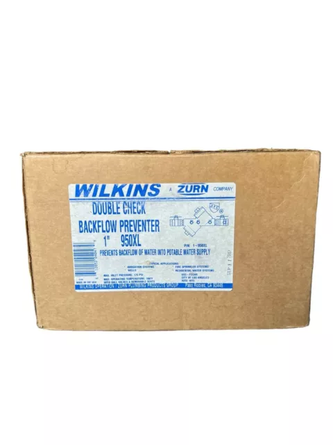 NEW Zurn Wilkins 1" 950XL Double Check Valve  Assembly Fast Free Shipping!