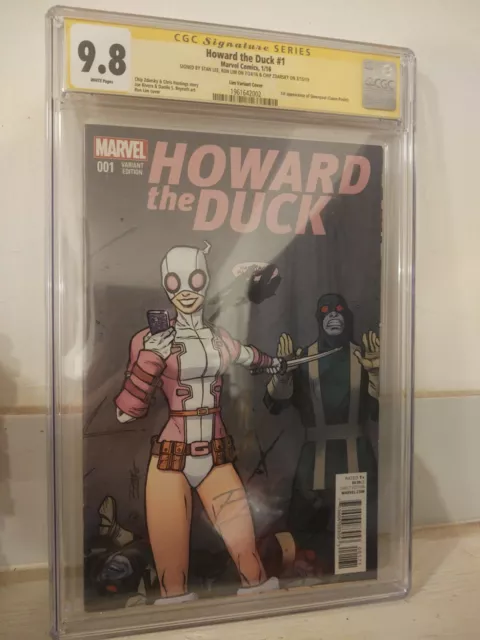 Howard The Duck #1 CGC 9.8  Signed by Stan Lee & 1st app of Gwenpool RARE!!!