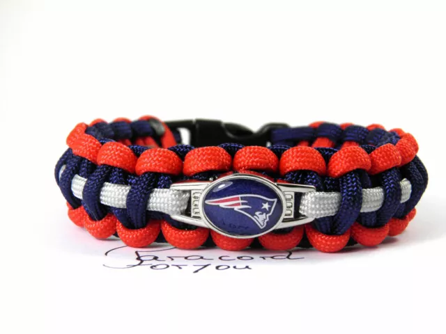 Paracord Armband-NFL New England Patriots- Charm-2 Breiten-Football