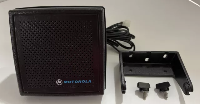 Motorola HSN4018B 13 Watt Water Resistant External Ham Radio Speaker W/ Bracket