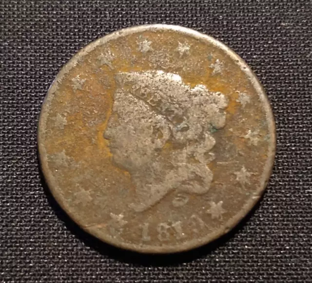 1819 large cent n4 r3 variety matron head g vg small date rare type coin