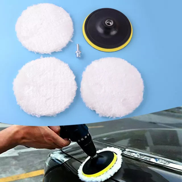 5" Car Polishing Pads Buffing Wool Wheel Mop Kit Bonnet Buffer Pad Polisher Hot