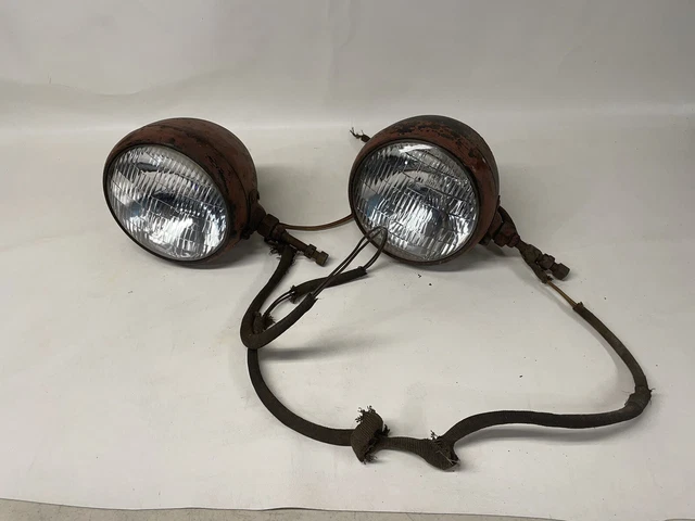 VINTAGE ANTIQUE 1920S 1930s 1940s 1950s bullet headlights head lights