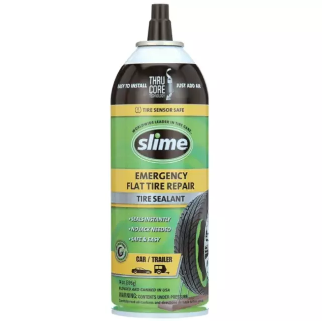 Slime 60186 Emergencies Flat Tire Repair 14 oz Tire Sealant Car / Trailer