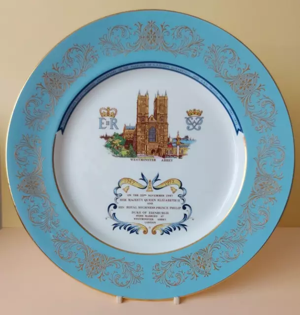 25th Wedding Anniversary of Queen Elizabeth II & Prince Philip - Aynsley Plate