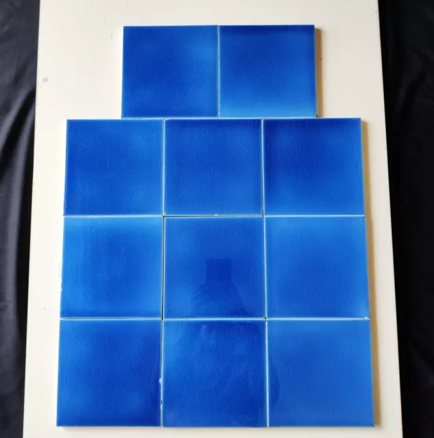 1940s Blue Color Architecture Tile Unused Richard England Tile Set of 11 CT45