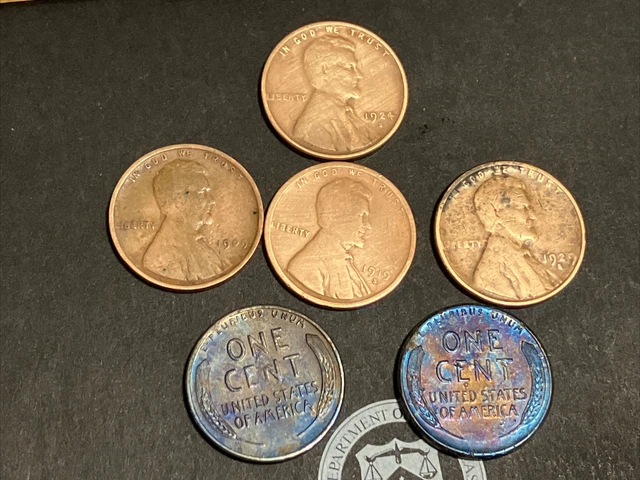 1924 s lincoln wheat penny mixed Cleaned coin lot . Nice Mixed Lot . LOOK
