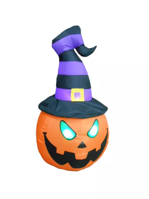 Halloween Inflatable Lighted Witch Pumpkin Indoor Outdoor Yard Decoration Prop