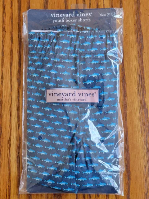 (NWT) Vineyard Vines Boxer Shorts Underwear Size 2T/3T Bonefish Sharks