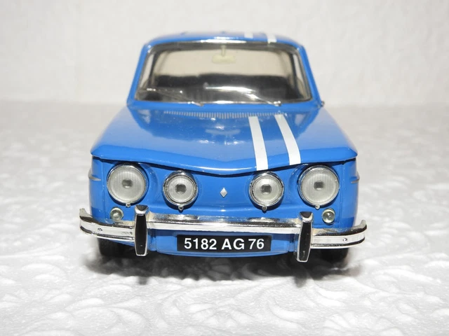 Miniature Renault 8 Gordini 1/18 Solido Gordini Blanche Jantes Larges Et Kit Carrosserie Dinacar