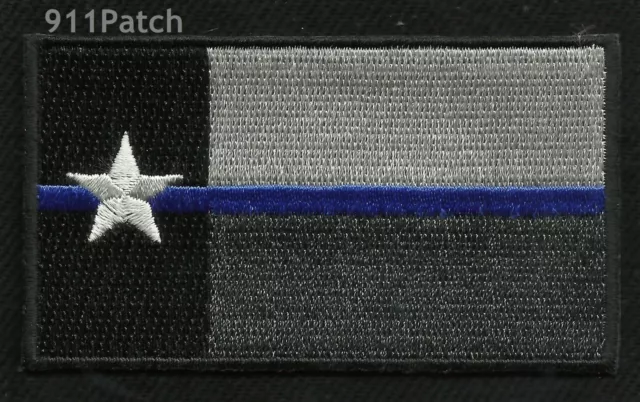 Thin Blue Line Subdued Texas State Flag Law Enforcement Police Patch