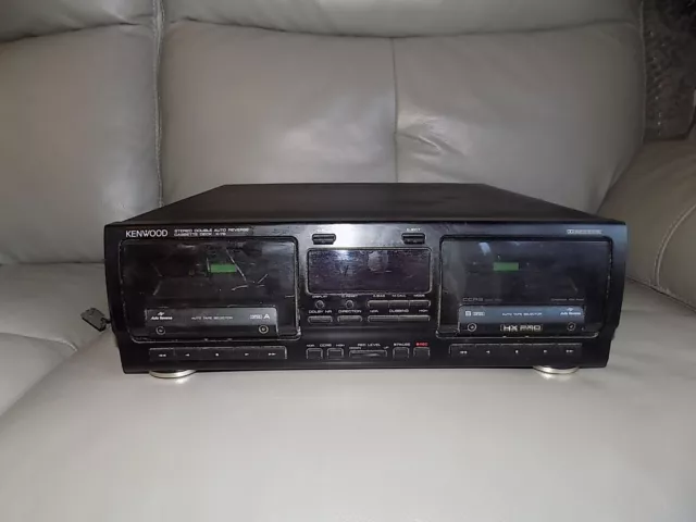 Kenwood X-76 Stereo Cassette Deck Unit Black UNTESTED Sold as SPARES/PARTS