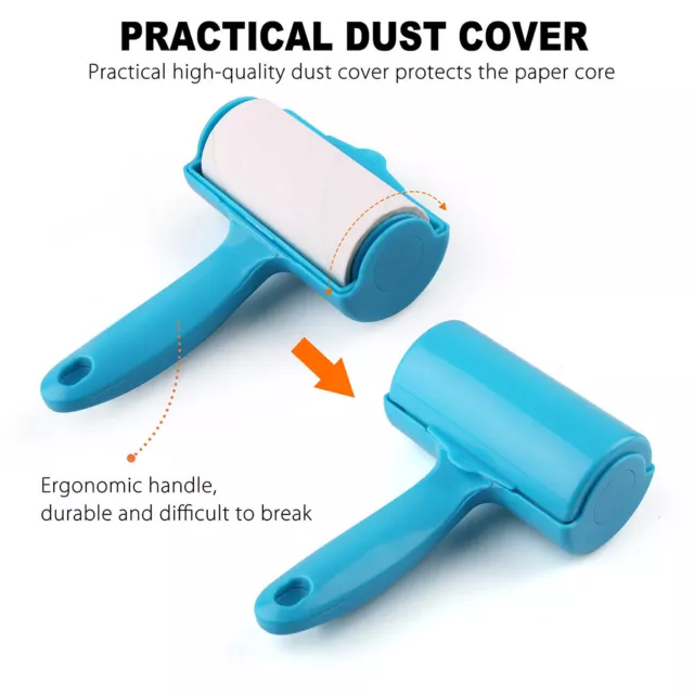 Extra Sticky Lint Roller Set 240 Sheets Pet Dog Cat Hair Removal Brush Remover 3