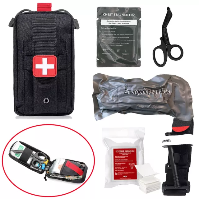 Emergency IFAK Tactical Trauma Kit Military Combat First Aid Responser