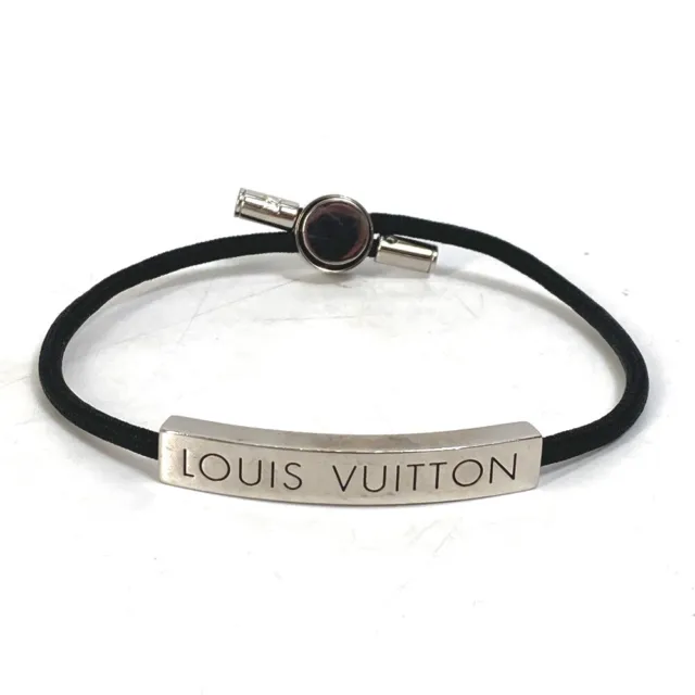 LOUIS VUITTON Bracelet Bangle AUTH LV Brass Rigid Pillow Monogram DORE Gold  F/S