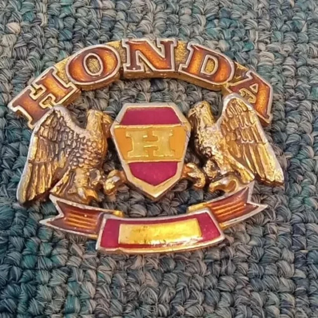 Honda Motorcycle Metal Winged Emblems Vintage