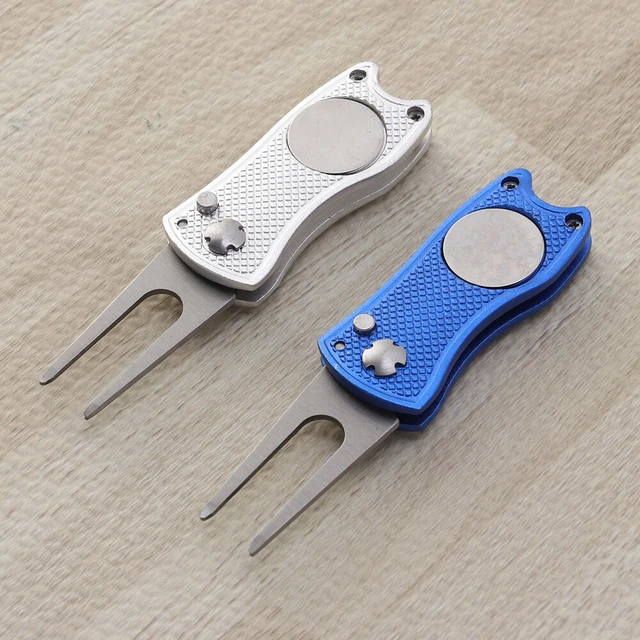 Divot Tool Divot Repair Tool Restorer Tool Folding Tool Stainless Steel 9