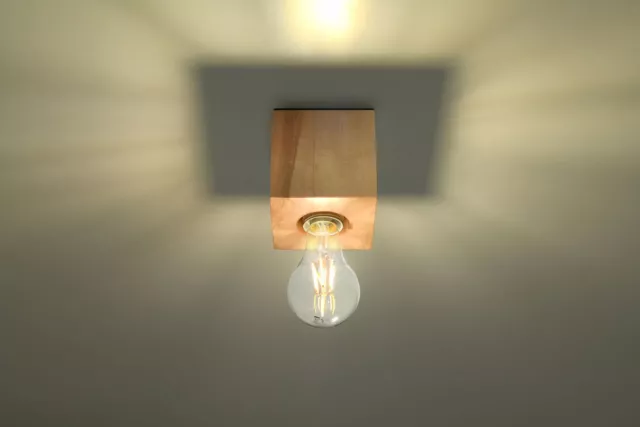 Lámpara,Foco Madera Cuadrados Anch : 10cm Pequeño Moderno Compacto Laberia 3