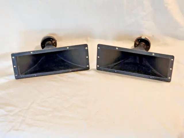 Pair of Vintage HEPPNER  10.5” x 4” x 8" HORN SPEAKERS