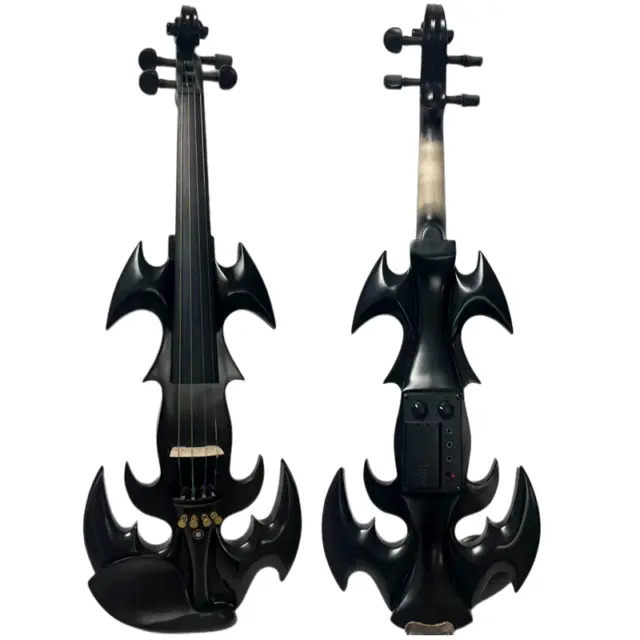 Solid wood SONG Top art streamline crazy -1 black 4 strings 4/4 electric violin