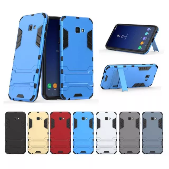 Funda Hybrid Iron Man Para Samsung Galaxy J4 Plus 2018 Resistente Con Soporte