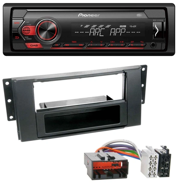 AUTORADIO USB PIONEER DAB 1DIN MP3 AUX per Land Rover Freelander 2007