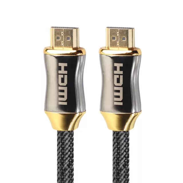 Câble HDMI Ultra HD tressé v2.0 Speed + Ethernet HDTV 2160p 4K 3D CHROME 2