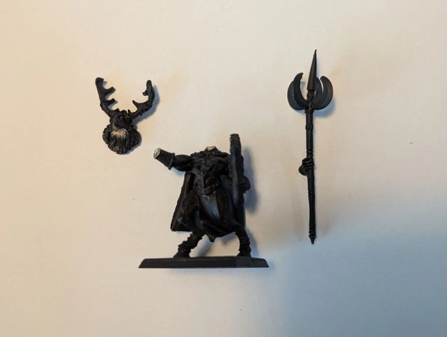 Warhammer Oldhammer – Orion Roi Des Bois Elfes – Métal OOP + Chien – Partiellement Peint
