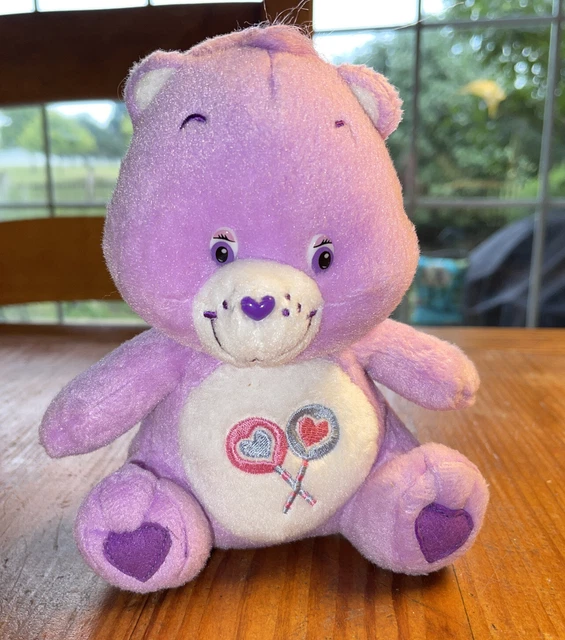2003 CARE BEARS Share Bear Plush Stuffed Animal 8 Purple Lollipops 8 2003 CARE BEARS Share Bear Plush Stuffed Animal 8 Purple Lollipops 8