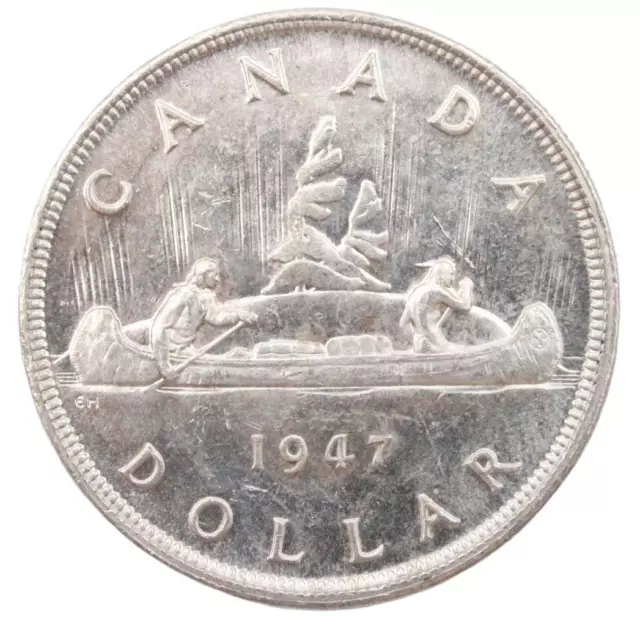 1947 Blunt-7 Canada silver dollar Choice AU+