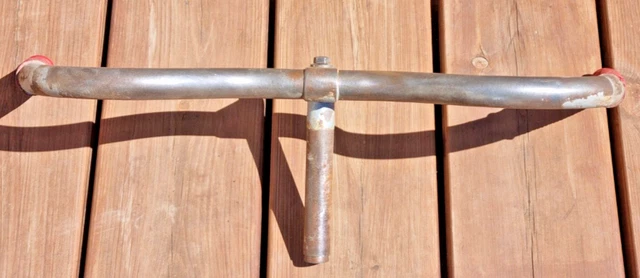 Guidon Moustache Vintage Pour Vélo Ancien - 25mm X 47.5cm, Chromé, Années 1940-1970, Occasion Fonctionnel