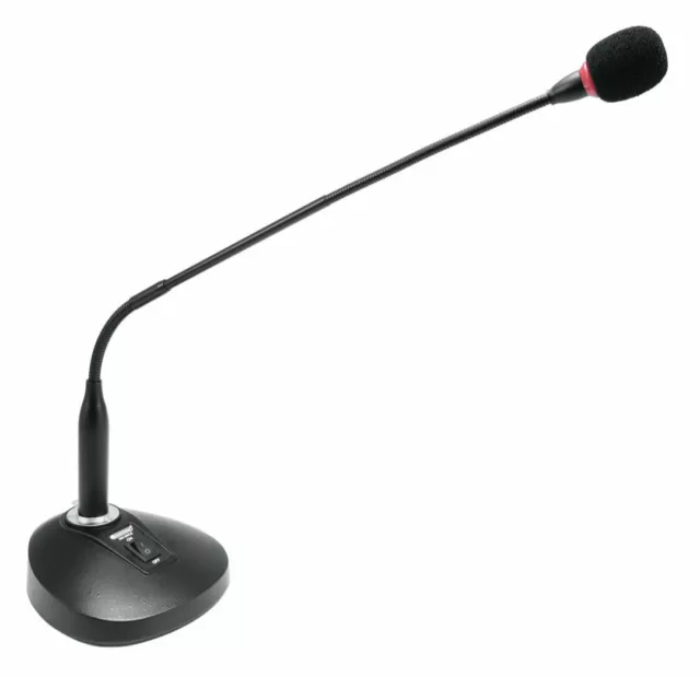 Omnitronic MIC SHC-2 Schwanenhals Mikrofon Konferenz Kondensator Tischfuß XLR
