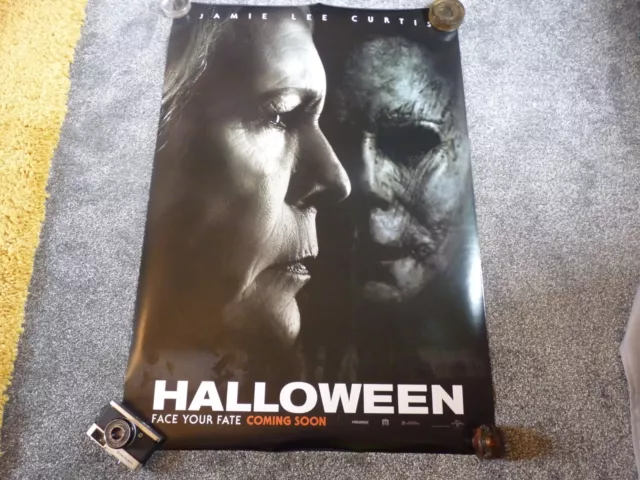 Original Large Odeon Cinema Double Sided Film Poster, Halloween, 40"  X 27"